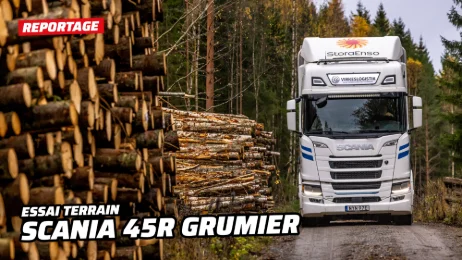 64 tonnes of timber hauled by an electric truck: mission impossible?
