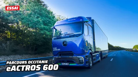 eActros 600 à l’épreuve du parcours Occitanie !